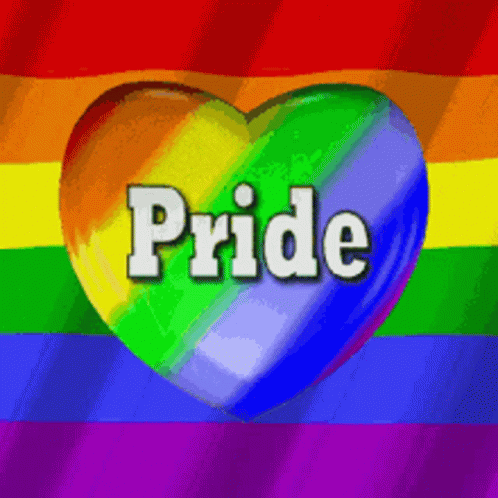Pride Heart Spinning Rainbow GIF