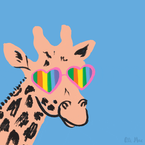 Pride Love Is Love Giraffe GIF