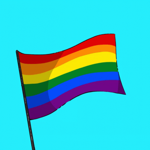 Pride Rainbow Flag Vector Art GIF