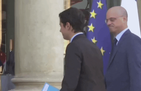 Prime Minister Of France Gabriel Attal Waving GIF