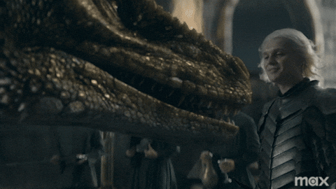 Prince Aegon Targaryen Petting A Dragon GIF