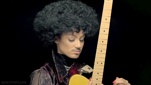 Prince Cosplay With Guitar GIF