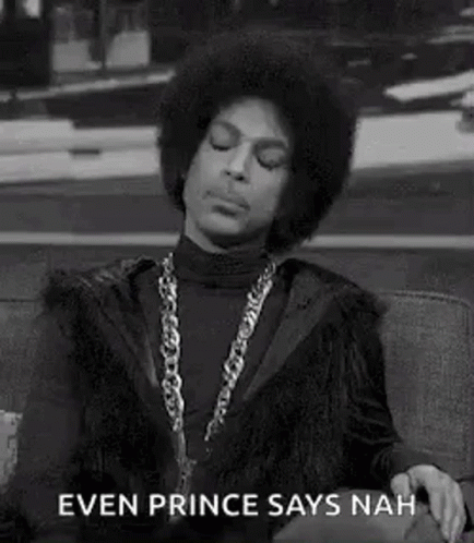 Prince Shake My Head GIF