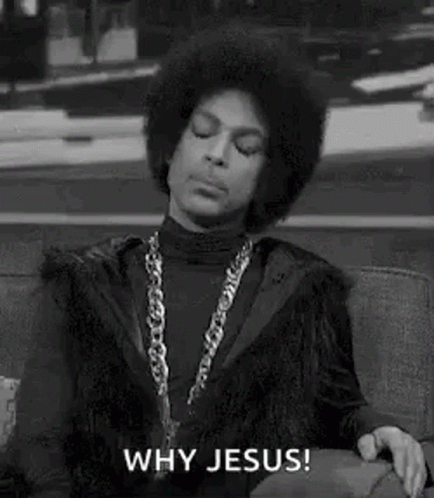 Prince Sitting On Couch In Black And White Photo GIF