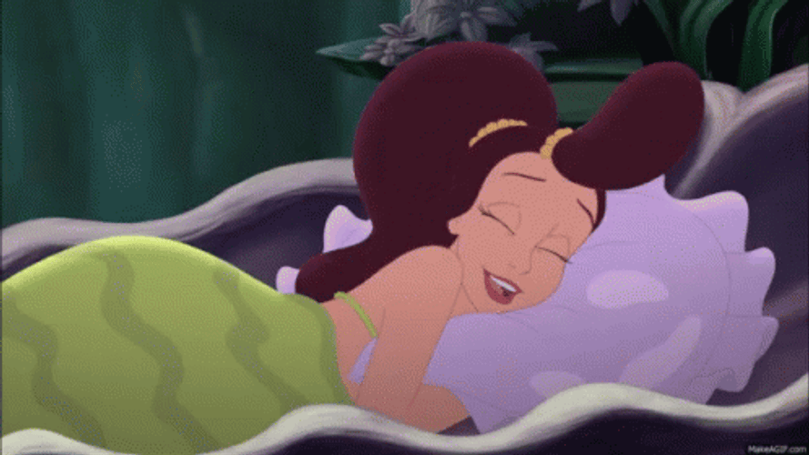 Princess Adella Little Mermaid Movie Sleep Smile GIF