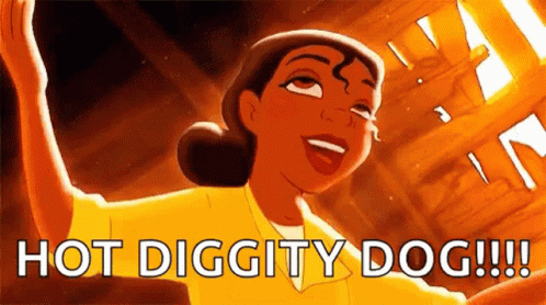 Princess And The Frog Character Says Hot Diggity Dog GIF