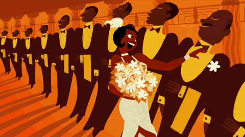 Princess And The Frog Tiana Giving Flowers GIF