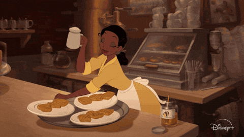 Princess And The Frog Tiana Serving Meal GIF