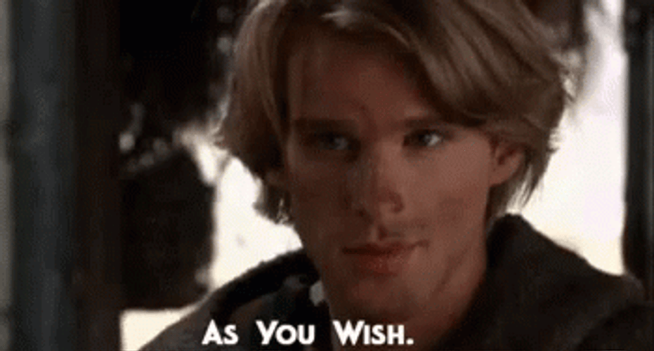 Princess Bride As You Wish GIF