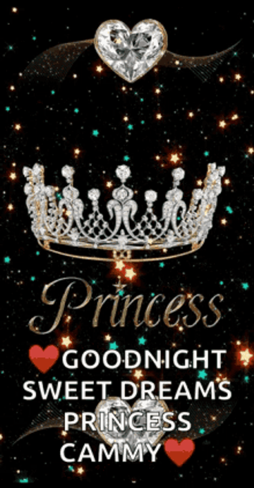 Princess Crown Diamond Hearts Shiny Sparkling Glitters GIF