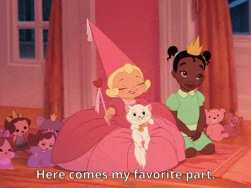 Princess Holding Cat Here Comes My Favorite Part