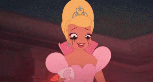 Princess In Pink Dress Covering Mouth GIF