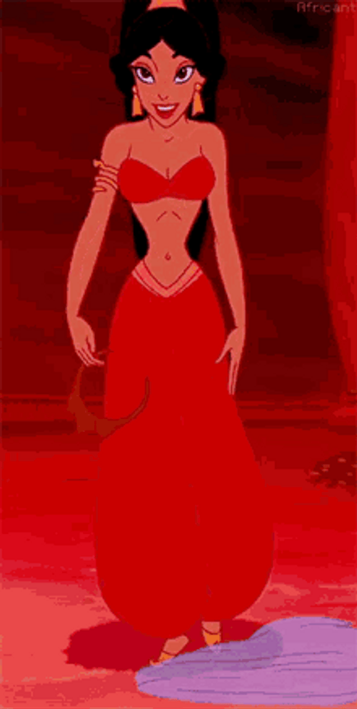 Princess Jasmine Singing Wearing Crown Aladdin Movie GIF