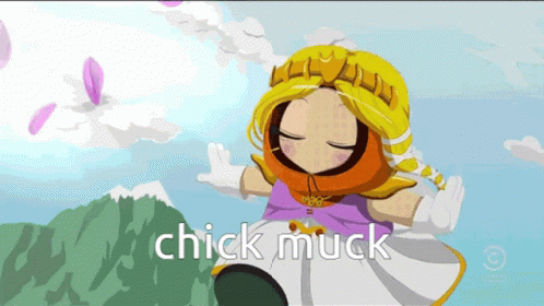 Princess Kenny Jumping With Blonde Wig GIF