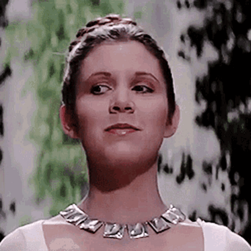 Princess Leia Star Wars 1977 Movie Smile GIF