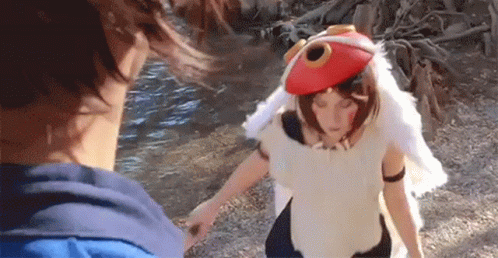 Princess Mononoke Cosplay GIF