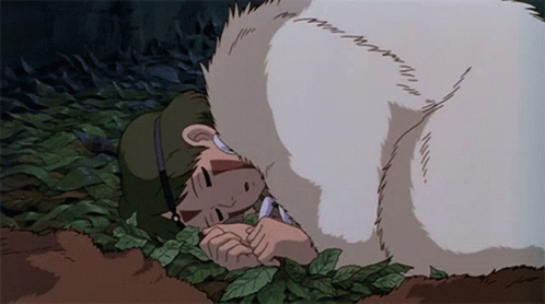 Sleeping Princess Mononoke GIF