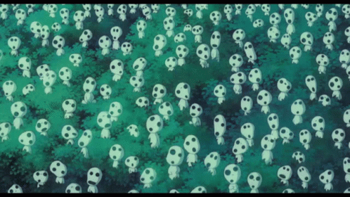 Princess Mononoke Kodama Wiggling GIF