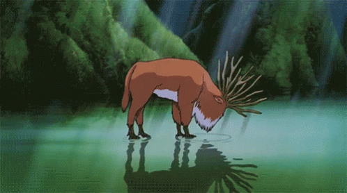 Princess Mononoke Forest Spirit Walking Away GIF