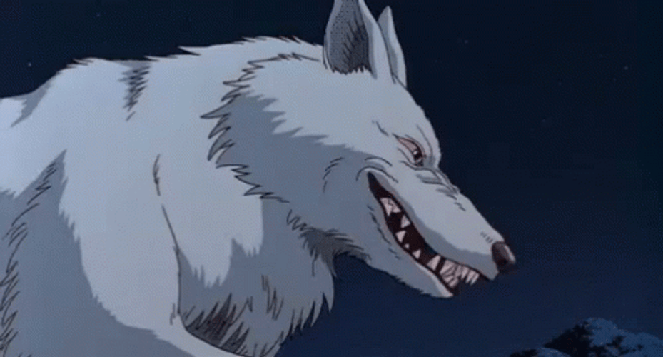 Princess Mononoke Moro Laughing  GIF