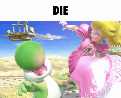 Princess Peach and Yoshi