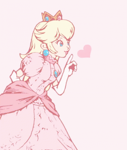 Princess Peach Heart GIF