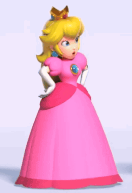 Princess Peach in Pink Dress With Crown