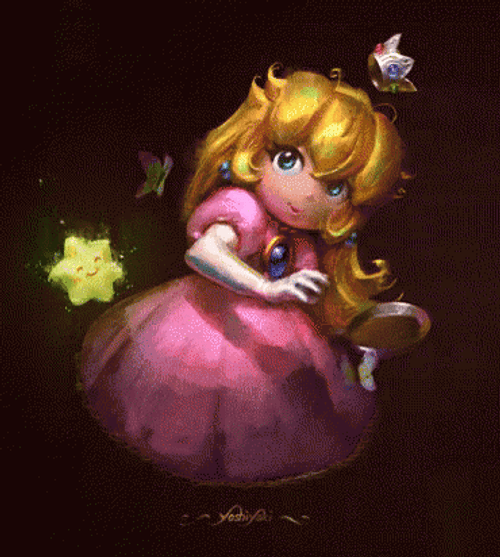 Princess Peach In The Dark GIF