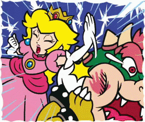 Princess Peach Slap GIF