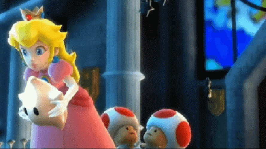 Princess Peach Sneaking GIF