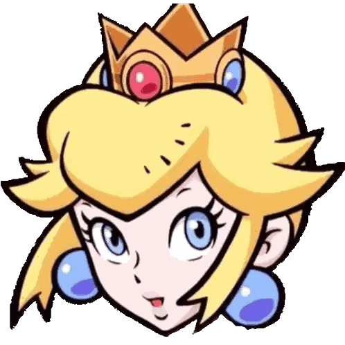 Princess Peach Wearing Crown And Earrings