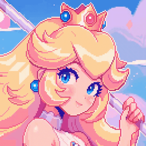 Princess Peach Wearing Crown