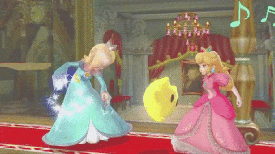 Princess Peach With Elsa GIF