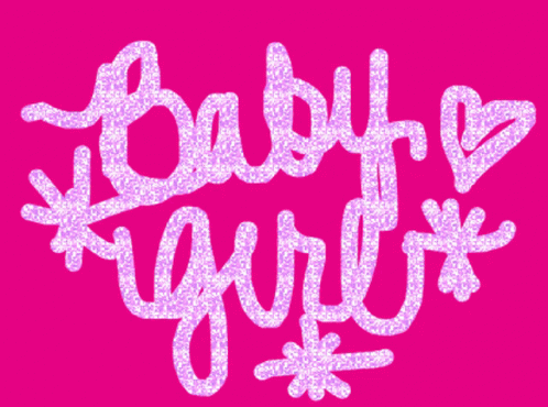 Princess Pink Lettering Baby Girl GIF