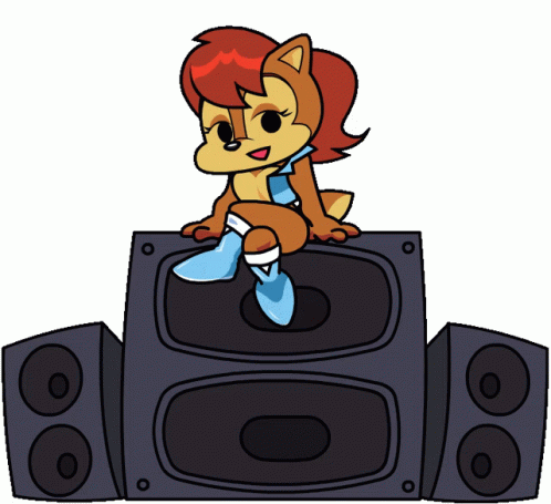 Princess Sally Acorn Enjoying Music GIF