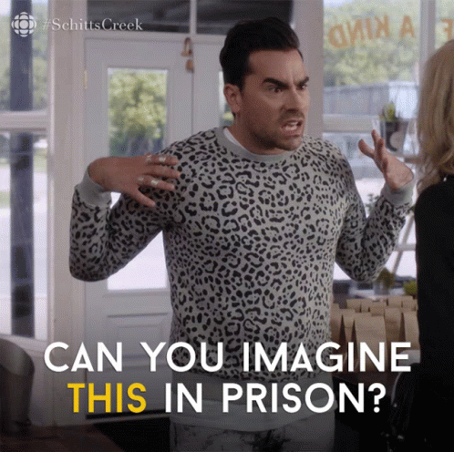 Prison Schitt's Creek Dan Levy GIF