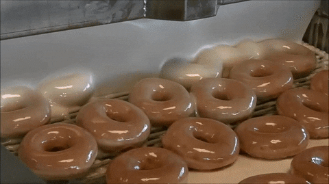Process Of Coating Donuts GIF