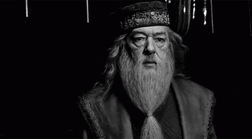 Professor Dumbledore In Grayscale GIF