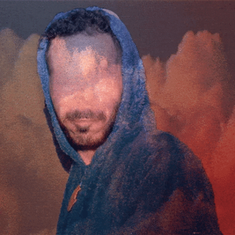 Profile Pic Funny Faceless Man In Clouds GIF