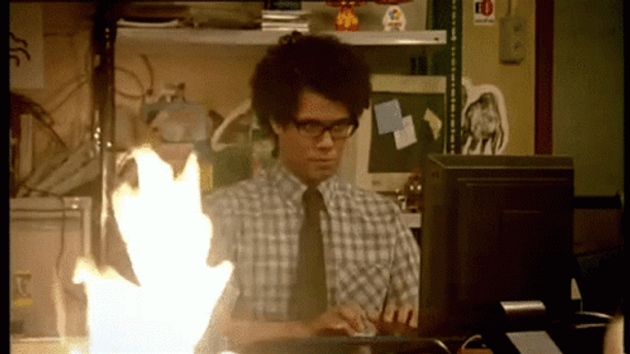 Programming Coding On Fire GIF
