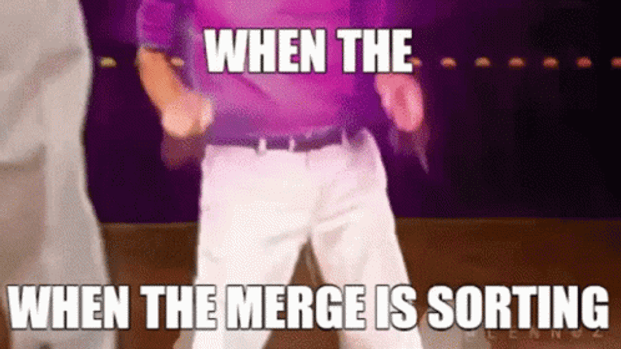 Programming Merge Is Sorting Meme GIF