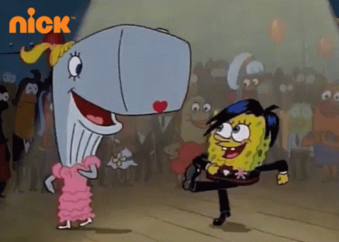 Prom Dance Pearl And Spongebob Dancing GIF