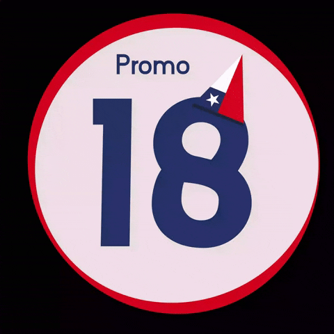 Promo 18 Blinking Text Animation GIF