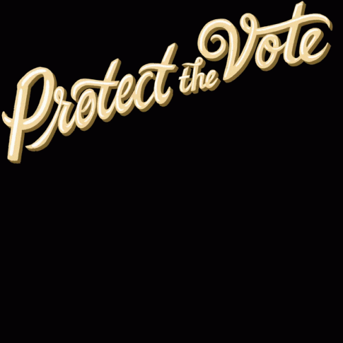 Protect the Vote on Black Background