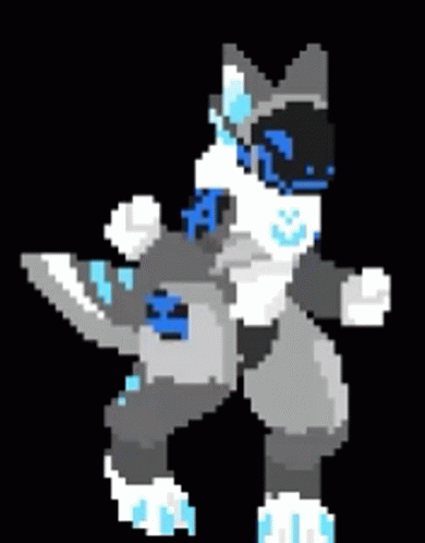 2d Protogen Shaking Its Back GIF