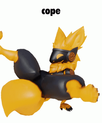 Yellow Protogen Break Dancing Cope GIF