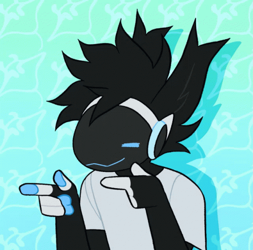 Protogen On White Shirt Fingers Turning GIF
