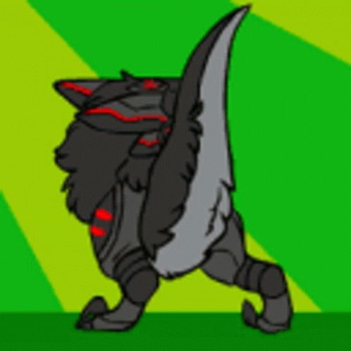 Protogen Wagging Its Tail GIF