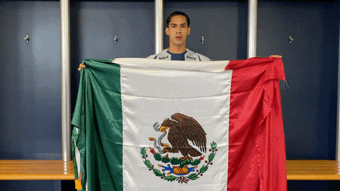 Proud Football Player Mexican Flag GIF