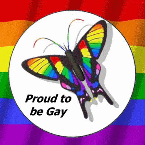 Proud To Be Gay Butterfly GIF